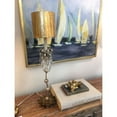 thumbnail image 2 of Lucas McKearn Venetian Crystal Table Lamp with Gold Leaf/Silver Accents in Beige, 2 of 3