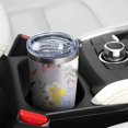 thumbnail image 5 of 20oz Tumbler with Lid and Straw Stainless Spring Flowers Steel Vacuum Insulated Water Coffee Tumbler Cup, Double Wall Vacuum Insulated Travel Mug Reusable Tumblers for Ice Drinks, Hot Beverage, 5 of 7