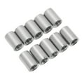 10 Pcs Round Connector Nut M10x1.5 L20mm Stainless Steel Female Thread