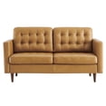 thumbnail image 4 of Modway Exalt Causeuse Moderne Capitonnée en Cuir Végétalien Couleur Beige, 4 of 5