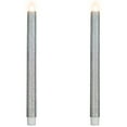 thumbnail image 3 of Northlight LED Flameless Flickering Taper Glittered Christmas Candles - 11" - Silver - Set 2, 3 of 10