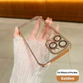 thumbnail image 1 of Luxury Electroplated Glitter Phone Case For IPhone 15 14 13 12 Pro Max  Clear Transparent Shockproof Hard Back Protective Cover, 1 of 6