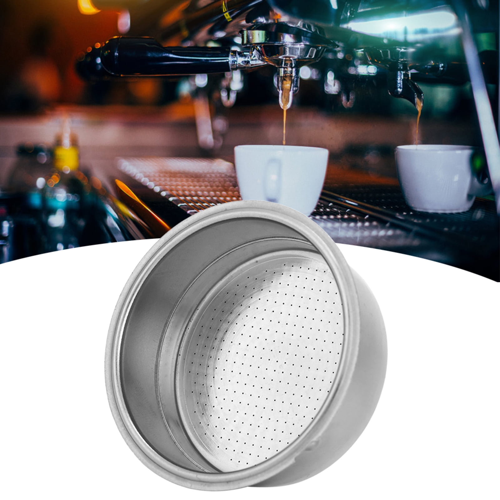 Fyydes Coffee Machine Filter,Double Layer Stainless Steel Coffee Filter