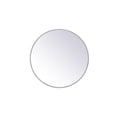 thumbnail image 1 of Elegant Decor MR4034WH 28 in. Metal Frame Round Mirror, White, 1 of 1