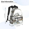 thumbnail image 5 of Horeoi Running White Horses Print Casual Backpack for School Work Travel Hiking with Laptop Compartment and Side Pockets Lightweight Design, 5 of 6