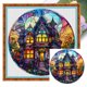 thumbnail image 1 of (3) Hilo algodón ecológico bordado 11CT 3 hebras impresión 40*40 cm Pintura vidrio-Kit serie navideña punto cruz castillo Halloween, 1 of 9