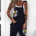 thumbnail image 6 of Fesfesfes Jumpsuit for Women Print Punk Jumpsuit Casual Loose Sunflower Printed Overalls Jumpsuit, 6 of 9