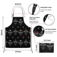 thumbnail image 3 of Black White Gothic Moth Star Sun Moon Apron-Garden Aprons for Women with Pockets-Cotton Linen Waterproof Kitchen Cooking Gardening Aprons Adjustable for Kitchen,Cooking,BBQ and Salon 33x27 Inch, 3 of 7