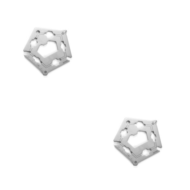 Wosthever Herramienta EDC tarjeta Mini llave abrebotellas reparación llavero al aire libre bolsillo Gadgets multiherramienta acero viaje Type6 NO6