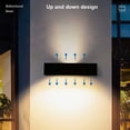 thumbnail image 4 of Matsuzay Luz de pared solar Camino al aire libre Parque Patio trasero Calzada Patio Pasarela Calle Camino Escalera Decoración Paisaje Lámpara Iluminación y accesorios Plata Matsuzay HA073601-02, 4 of 6