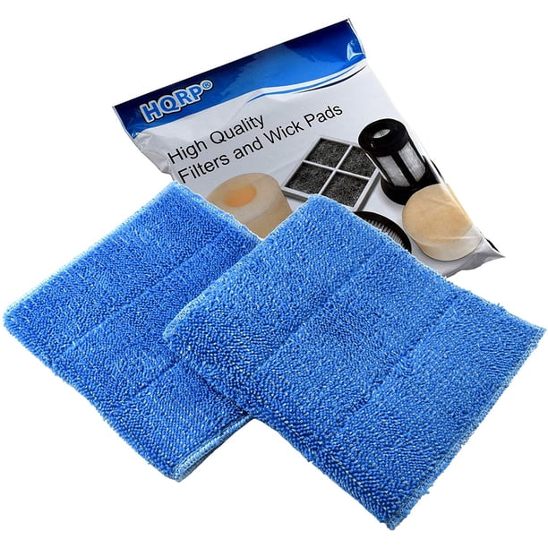 HQRP 2pack Blue Steam Mop Pads compatible with HAAN SI35 MS30 SV60