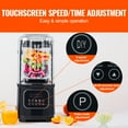 thumbnail image 4 of KFFKFF Expert Mixer with Cover, Industrial-Grade Blender for Counters, 68 oz Combo Plastic Container, 9-Speed Stainless Steel with 5 Modes, Ideal for Smoothies, Shakes, Puree, Ice Crushing, Black, 4 of 9