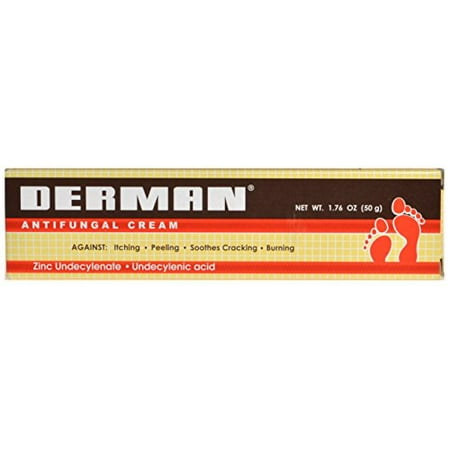 BEST EFFECTIVE ATHLETE'S FOOT TREATMENT WITH DERMAN ANTIFUNGAL CREAM W/ ZINC UNDECYLENATE ELIMINATES AND PREVENTS ITCHING, PEELING, CRACKING AND (Best Way To Prevent Peeling)