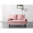 thumbnail image 2 of US Pride Furniture   58'' Velvet Square Arm Loveseat, Pink, 2 of 3
