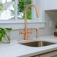 thumbnail image 5 of Akicon Two-Handles Kitchen Faucet with Side Spray Matte Black Matte, 5 of 5