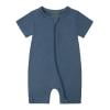 thumbnail image 1 of Girls Rompers Summer Solid Zipper Sleeper Short Sleeve Jumpsuit Onesie Outfits Navy Soft Newborn Clothes, 1 of 3