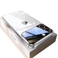 thumbnail image 2 of Luxury Plating Clear Silicone shockproof Glass Lens Phone Case For iPhone 15 14 13 12 11 Pro Max XR X Camera Protector Soft Cove Silver For iPhone 15 Plus, 2 of 6