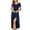 Blue, variant on plus Size Formal Midi Dress Women Summer Long Dress Short Sleeve Casual Flowy High plus Size Dress for Wedding Dress Blue X-Large