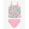 thumbnail image 4 of Justice Girls 2 piece Ruffle Tankini Swimsuit, sizes XS-XL, 4 of 7