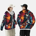 thumbnail image 4 of Balery Rock Skull Singer Sudadera ligera de manga larga con capucha y protección solar UPF 50+ para hombre y mujer, ideal para pesca y running-Small, 4 of 7