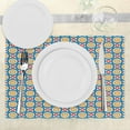 thumbnail image 3 of Ambesonne Retro Place Mats Set of 4, Big Small Circles and Dots, Standard Size, Marigold Scarlet Blue, 3 of 6