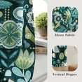 thumbnail image 5 of Boho Floral Blackout Curtains for Bedroom Windows, Plant Leaves Print Curtains for Living Room, Dark Green Bohemian Dining Room Curtain Draperies 2 Panel Sets, 52" X 63", 5 of 6