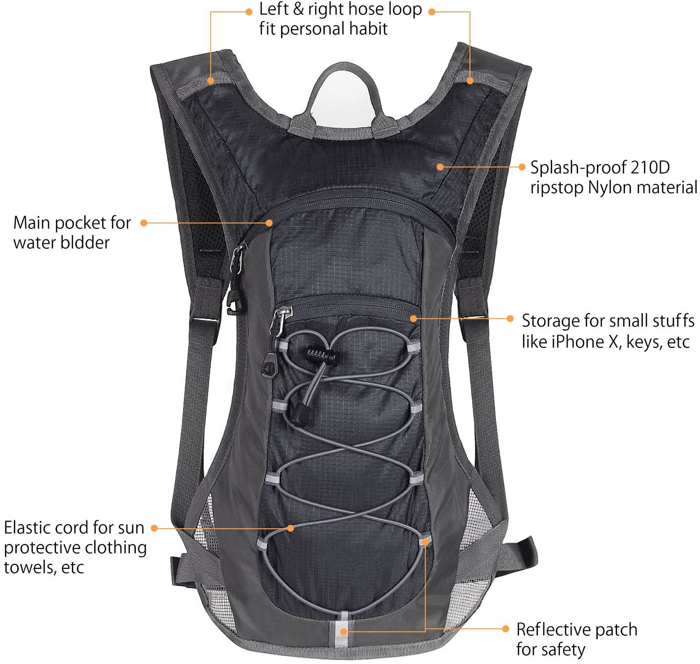 Hydration Pack Backpack with 70 oz 2L Water Bladder for Running Hiking Cycling Climbing Camping Biking Walmart