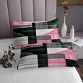 thumbnail image 3 of Erosebridal Modern Abstract Coverlet Set King, Geometric Stripe Bedding Set, Minimalst Decor 3pcs, 3 of 5