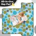 thumbnail image 4 of Geometric Flower and Dahlia Blue Pattern Teens Toddler Nap Mat with Pillow, Sleeping Mat Bag for Preschool Daycare 50"x20", 4 of 6