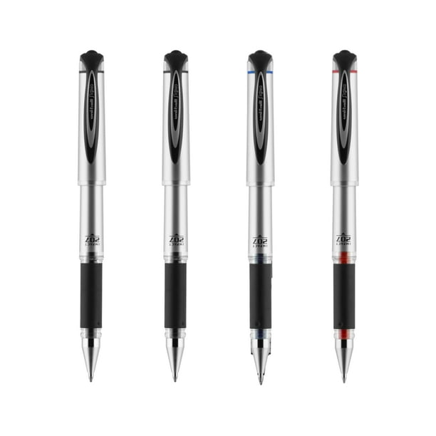 Bolígrafos de Gel Uni-Ball 207 Impact Punta Gruesa 1.0mm Colores Surtidos Paquete de 4