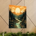 thumbnail image 5 of Mountain, River and Sunset view Matte Vertical Posters, 5 of 8