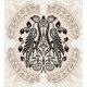 thumbnail image 2 of Juego de Funda Nórdica, Águila Heráldica Pájaros con Damasco Floral Victoriano Retro, 2 of 6