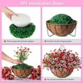 thumbnail image 3 of Artificial Fake Hanging Plants Flowers with Basket Outdoor Decor Faux Silk Dasiy Flower Arrangements in Pot Planter for Porch Home Indoor Patio Garden Yard Decoration, 3 of 6