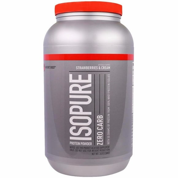 ISOPURE ZERO CARB STRAWBERRIES AND CREAM 3 LBS Nature's Best; ISOPURE ZERO CARB STRAWBERRIES AND CREAM
