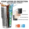 thumbnail image 7 of 30oz Black White Moon Plant Pattern Tumblers Stainless Steel Tumbler with Lid and Straw,Vacuum Insulated Double Wall Travel Tumbler Cups Mug with Cleaning Brush for Coffee,Tea, 7 of 7