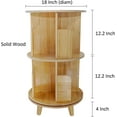 thumbnail image 2 of 2 Tier Rotating Bookshelf Tower with Legs, 360° Spinning Bookshelf Solid Wood Revolving Bookcase, 18'' x 12'' Swivel Bookcase for Kids Adults, Book Organizer Corner Bookshelf Kids Bookshelf, 2 of 17