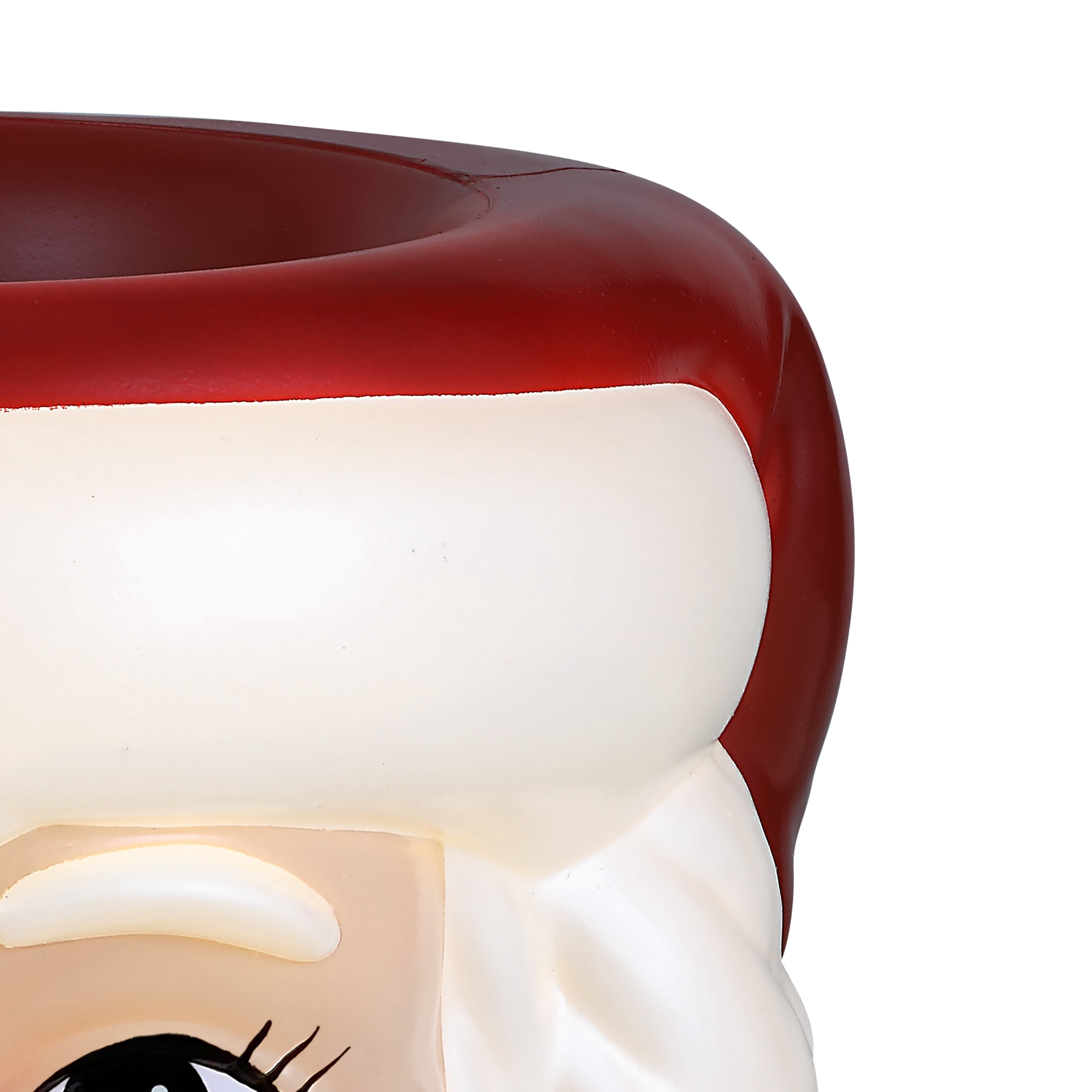Mr. Christmas 12" Blow Mold Santa Candy Bowl, Red