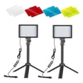 thumbnail image 1 of 2 Paquetes de Luz de Video LED USB 66 con Filtros de Color de Soporte para Trípode para SM SunniMix luz de la cámara de la luz de la cámara web, 1 of 7