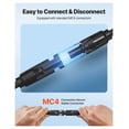 thumbnail image 6 of 100FT Solar Panel Extension Cable 10 AWG, MC4 Connector, Waterproof PV Wire, Flame Retardant, Solar Cable for RV, Automotive, Outdoor Systems - Black & Red, 6 of 9