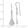 thumbnail image 2 of 925 Sterling Silver Christmas Tree Drop Boucles d'Oreilles Vacances, 2 of 6