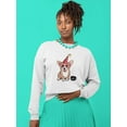 thumbnail image 2 of Welsh Corgi Puppy Let's Party Sweatshirt Women -Image by Shutterstock, Female x-Large, 2 of 4