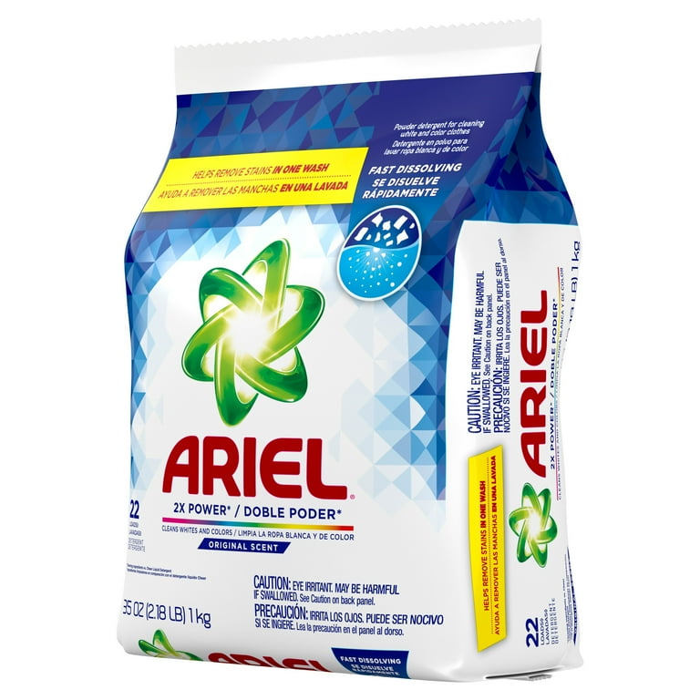 Ariel Powder Laundry Detergent, Original Scent, 35 oz, 22 Loads
