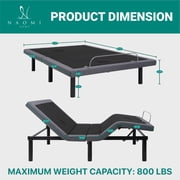 Idealbase Adjustable Bed Base, Adjustable Bed Frame with Remote, Smart Bed, Head and Foot Incline, 3 Speed Head & Foot Massage, Zero Gravity Bed - Twin XL