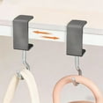 thumbnail image 5 of No Drill Desktop Bag Holder Clip On Backpack Hanger Portable Headphone Stand Removable Heavy Duty Hook Reduces Desktop Clutter for Office Desk Table Organizer, Gray, 1pc, 5 of 6