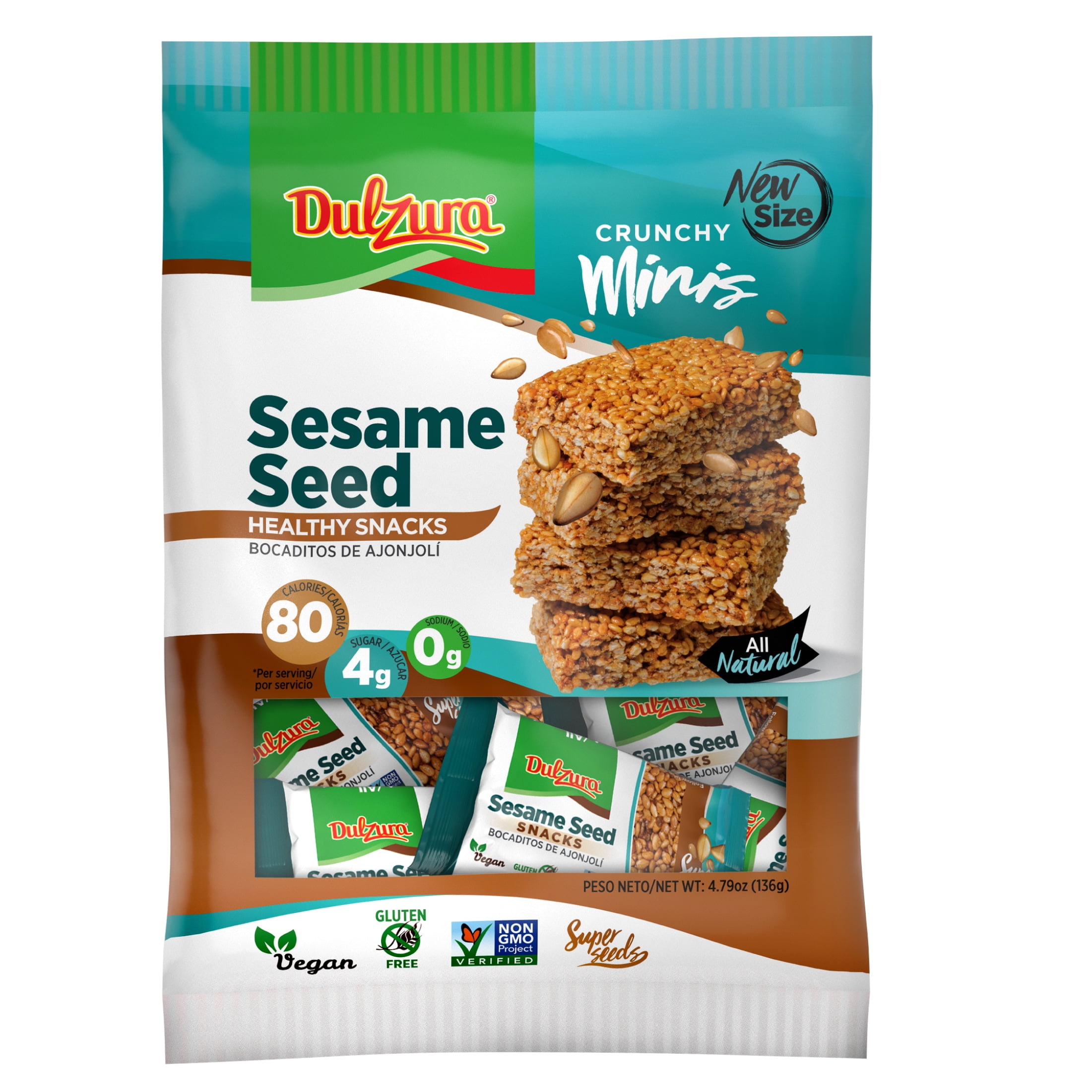 (4 pack) Dulzura Sesame Seeds 3oz Bag, Vegan, Gluten Free, NON-GMO
