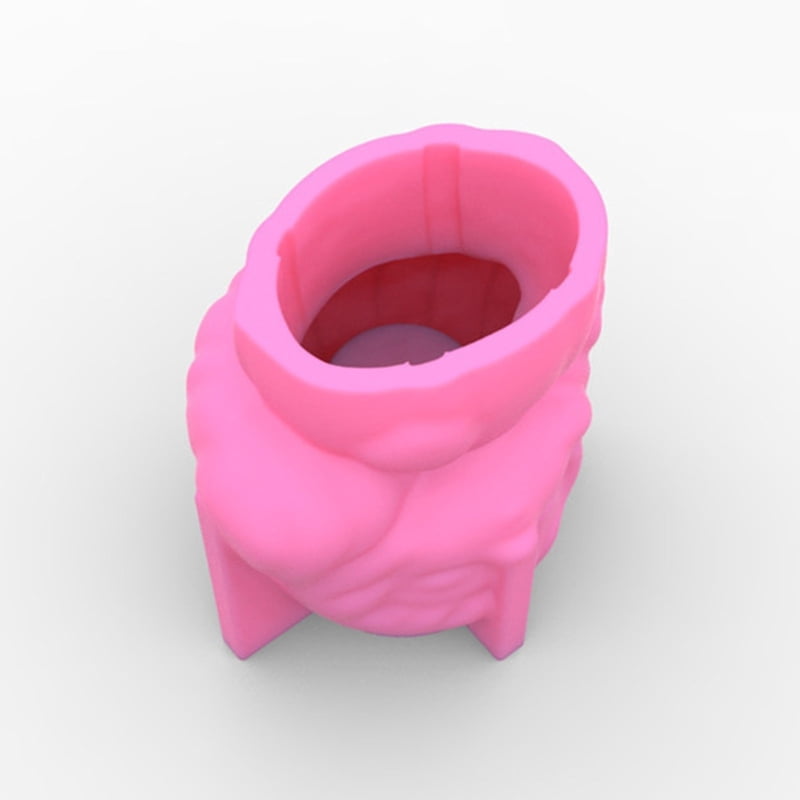 Cute Girl Flowerpot Epoxy Resin Mold Plant Pot Concrete Plaster Silicone Mould