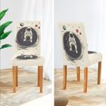 thumbnail image 3 of Yayeee 2 Pack Dining Chair Covers Stretch Parson Chairs Slipcovers Seat Protector, Beige Astronaut Space, 3 of 6