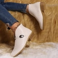 thumbnail image 5 of Mepaouo Womens Cutout Slip on Booties Fleece Lined Buckle Walking Work Snow Winter Outdoor Boots, 5 of 9