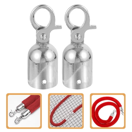 BESTOYARD Stainless Steel Rope End Cap with Hook for Cord Applications 2Pcs