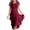 Red-2, variant on 2025 Ladies' V Neck Short Sleeve Lace Up Printed Large Skirt Dress Women's Summer Dress Ladies Maxi Dress Womens Summer Casual Dresses Season Dress Maxi Shirt Dresses Knee Length Dresses fo